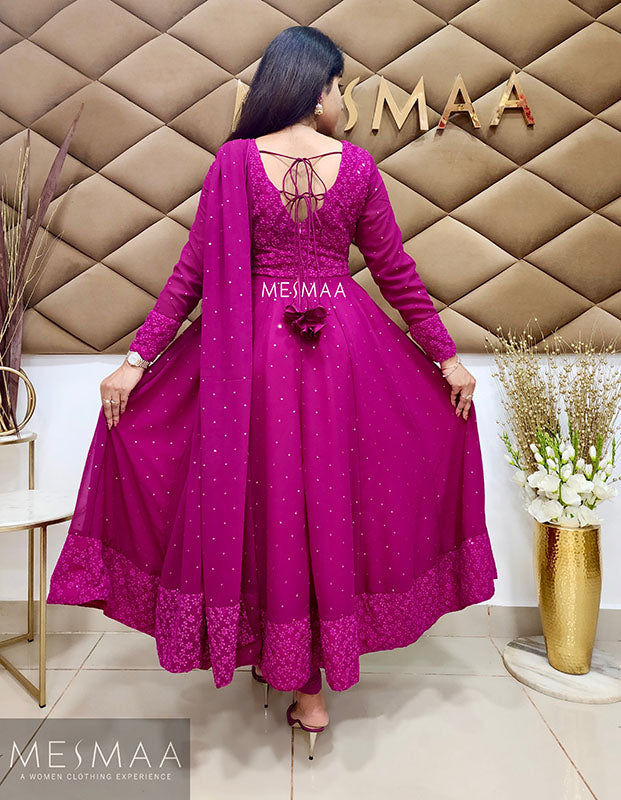 Purple anarkali