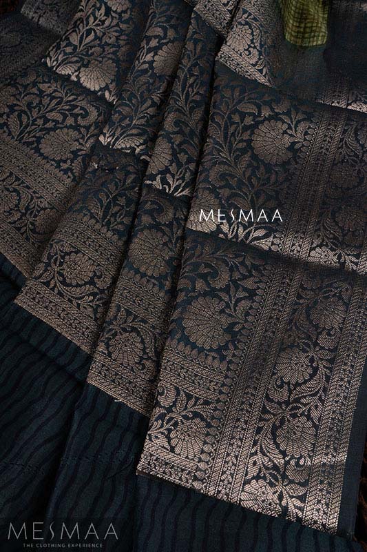 Pure duppion silk saree