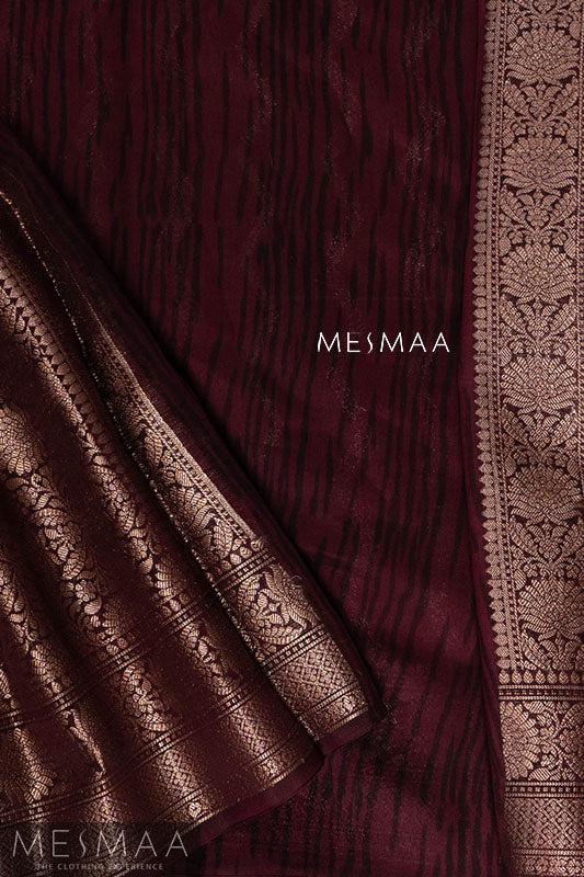 Pure duppion silk saree