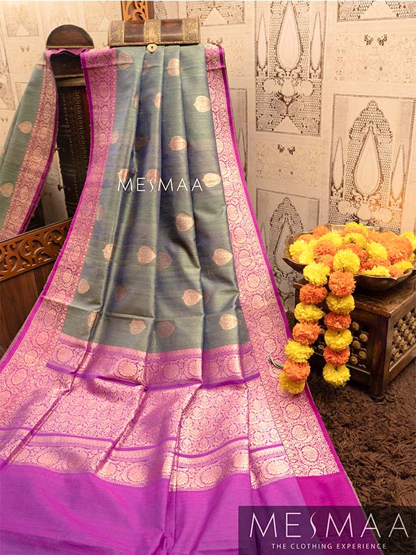 Pure moonga banarasi silk saree