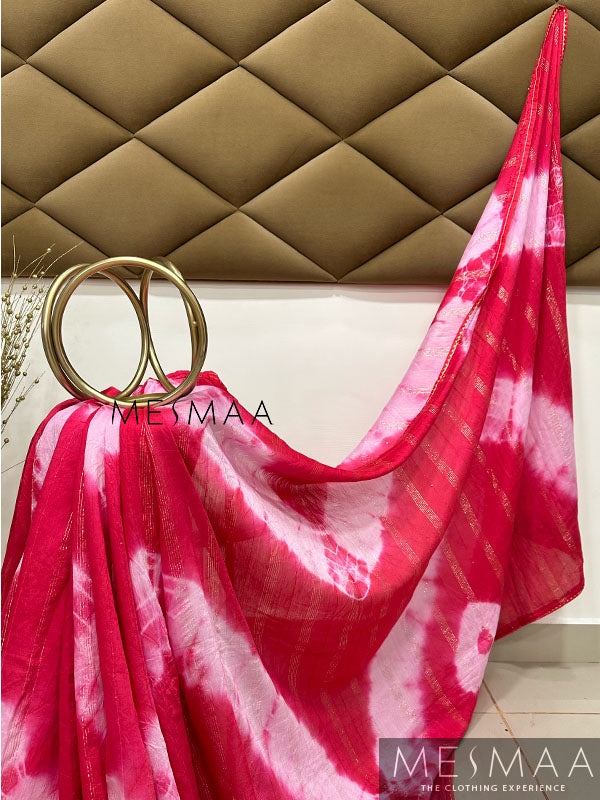 Tie n dye semi georgette saree