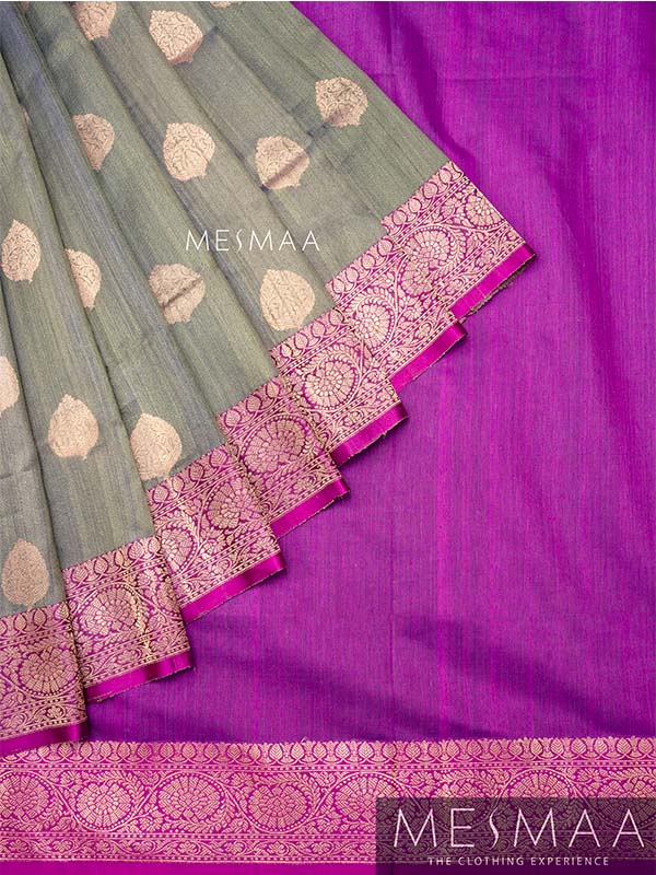 Pure moonga banarasi silk saree