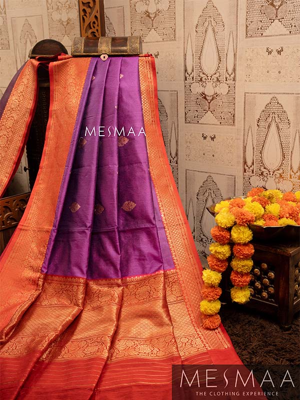 Pure moonga banarasi silk saree