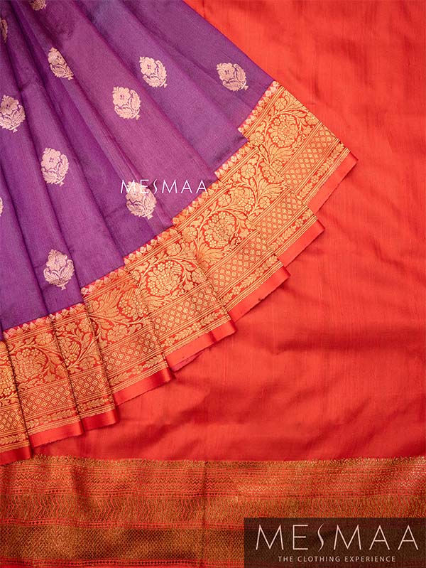 Pure moonga banarasi silk saree