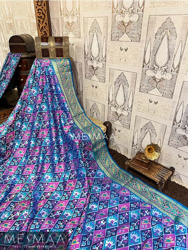 Patola printed semi-silk saree