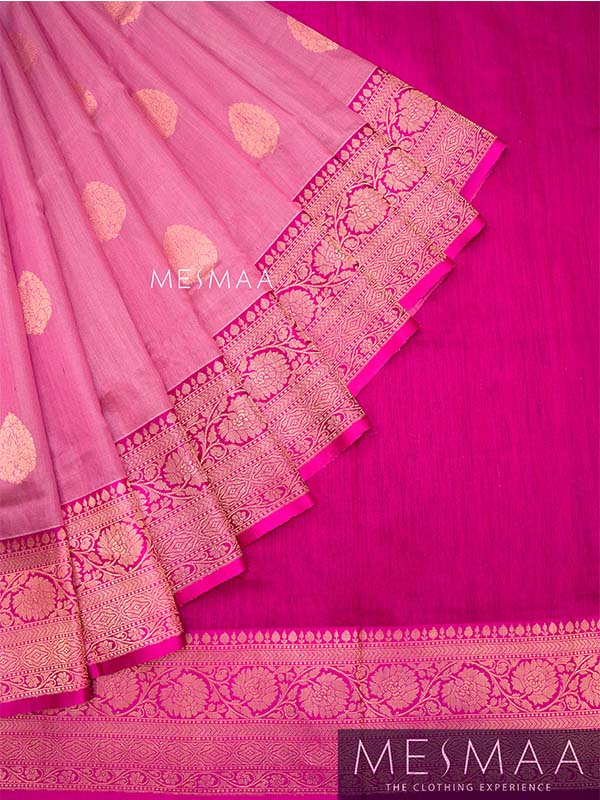 Pure moonga banarasi silk saree