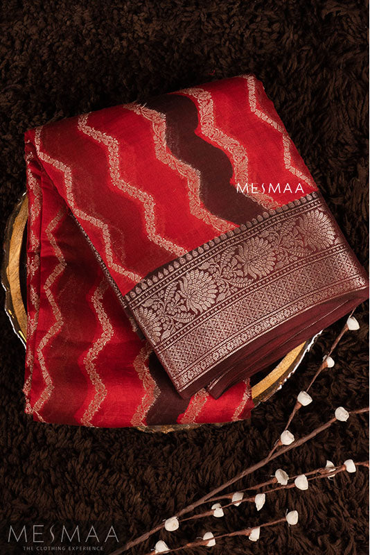 Pure duppion silk saree