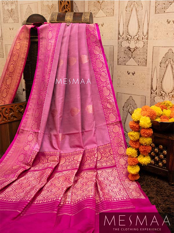 Pure moonga banarasi silk saree