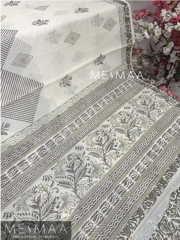 Printed cotton saree