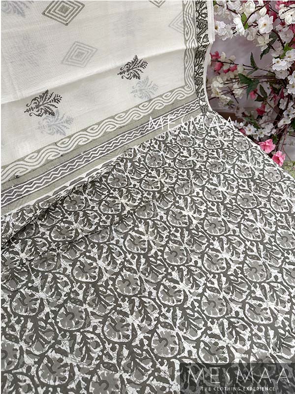 Printed cotton saree