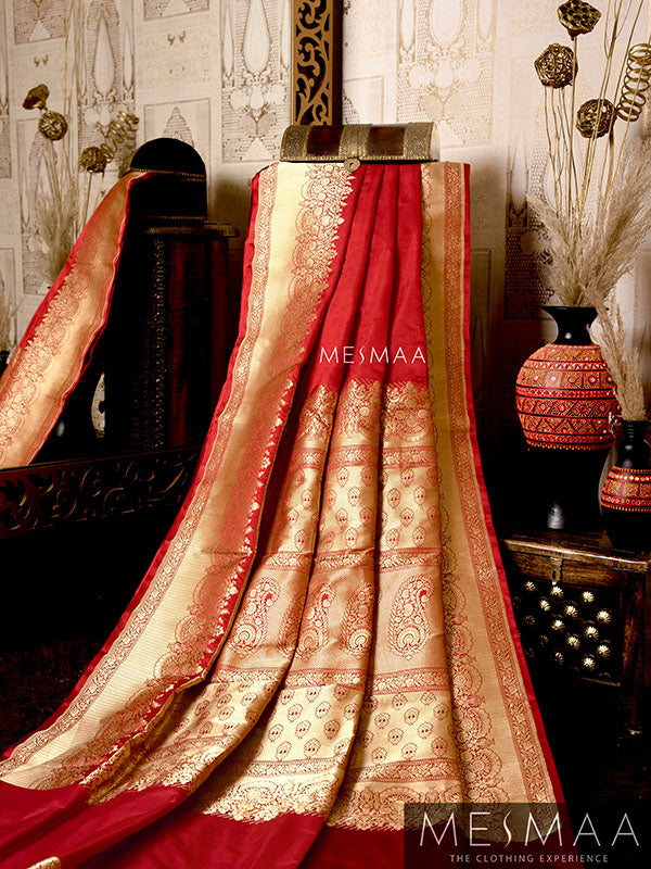Pure banarasi katan silk saree