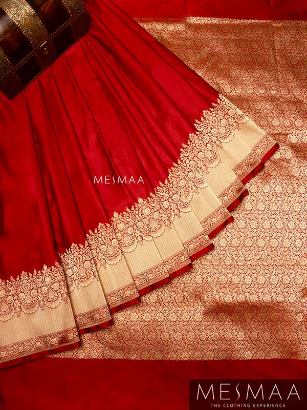 Pure banarasi katan silk saree