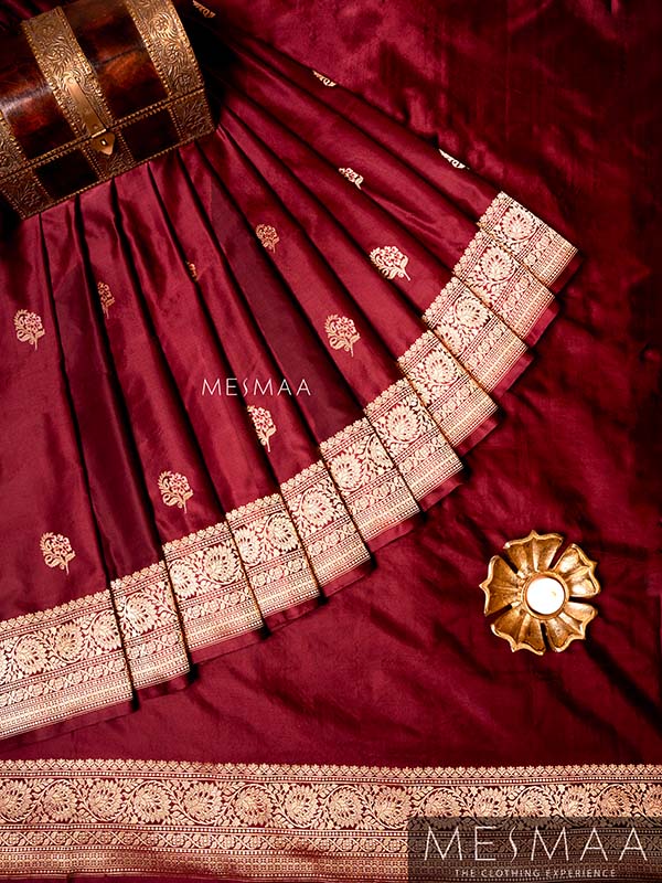 Pure banarasi katan silk saree