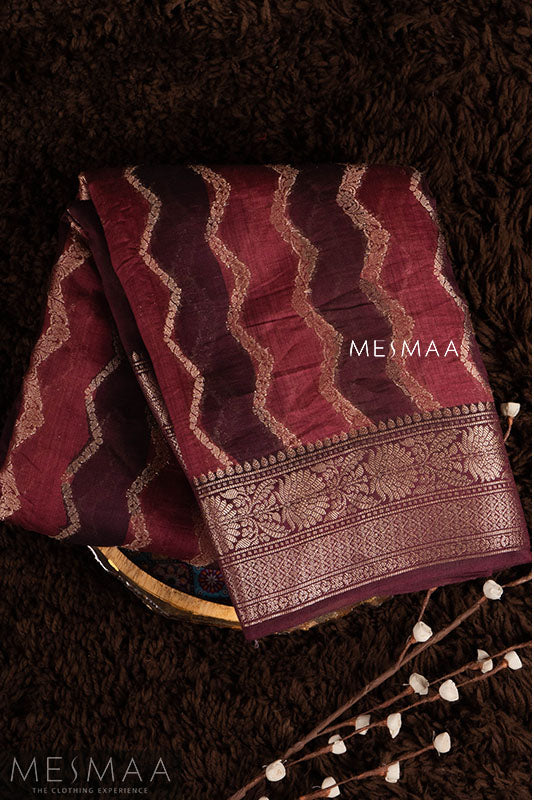 Pure duppion silk saree