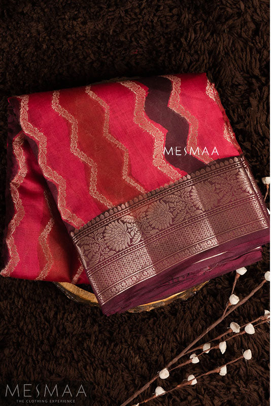 Pure duppion silk saree