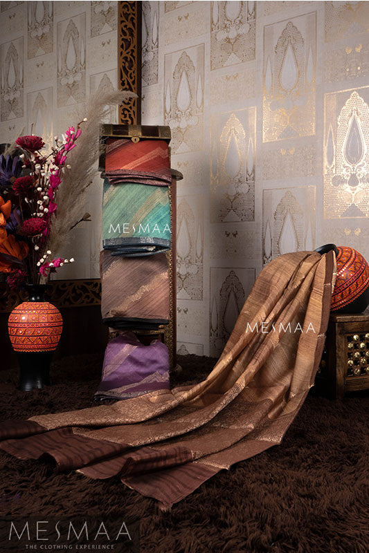 Pure duppion silk saree