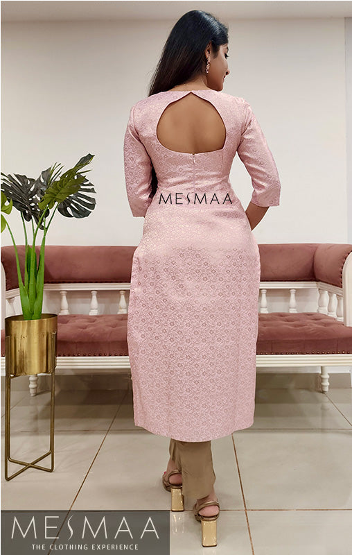 Baby pink banaras Kurti