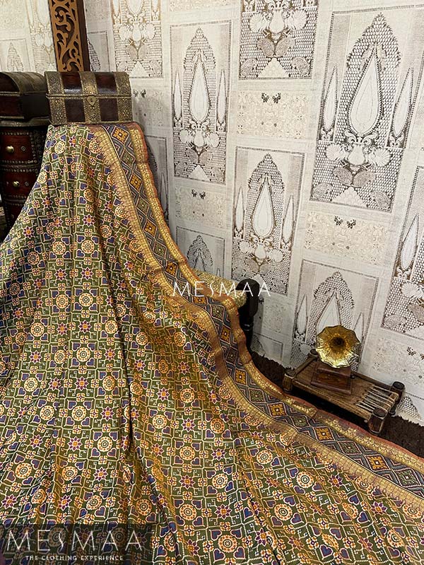 Patola printed semi silk saree