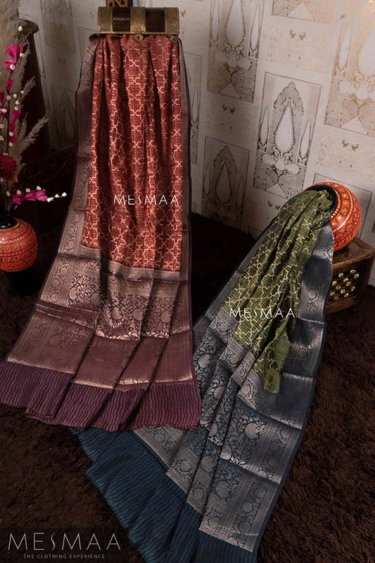 Pure duppion silk saree