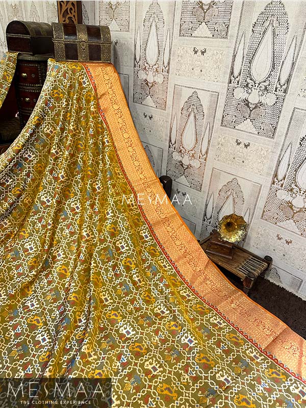 Patola printed semi silk saree