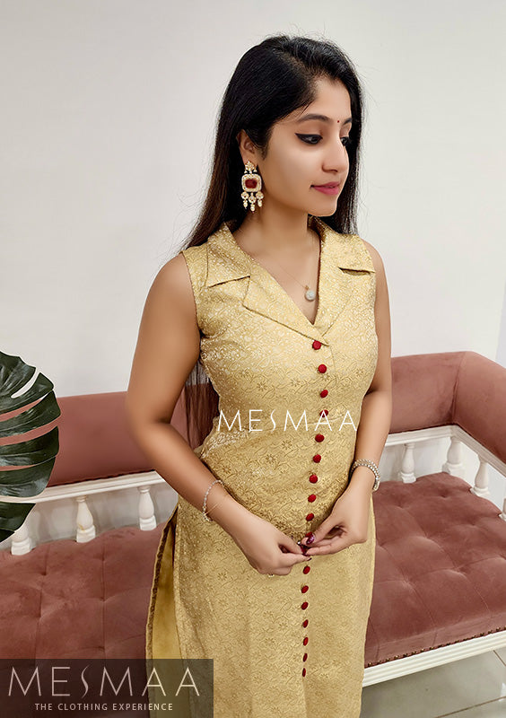 Beige banaras Kurti