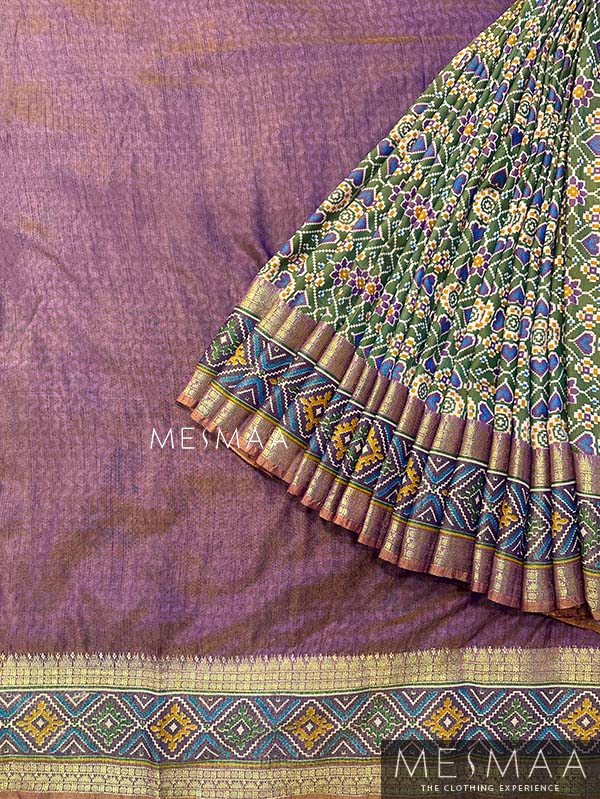 Patola printed semi silk saree