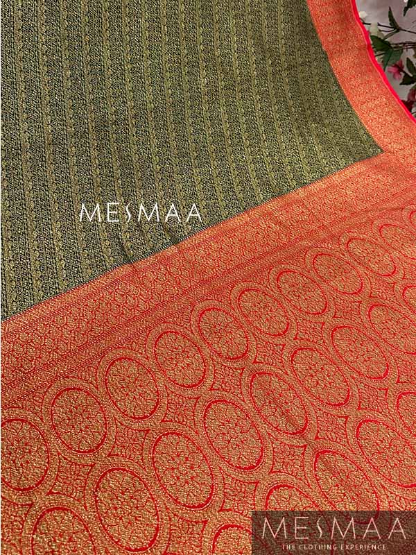 zari checks silk saree