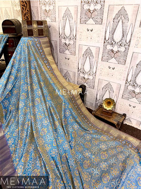 Patola printed semi silk saree