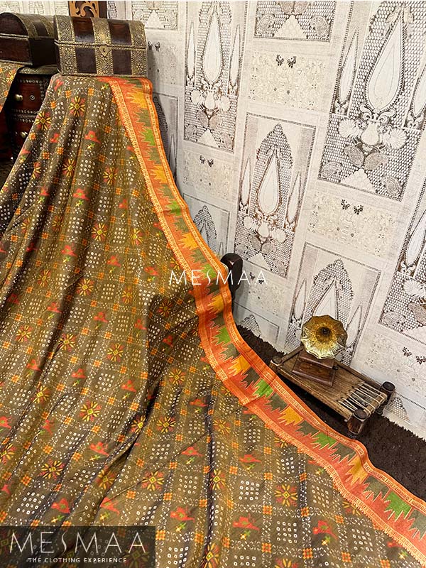 Patola printed semi silk