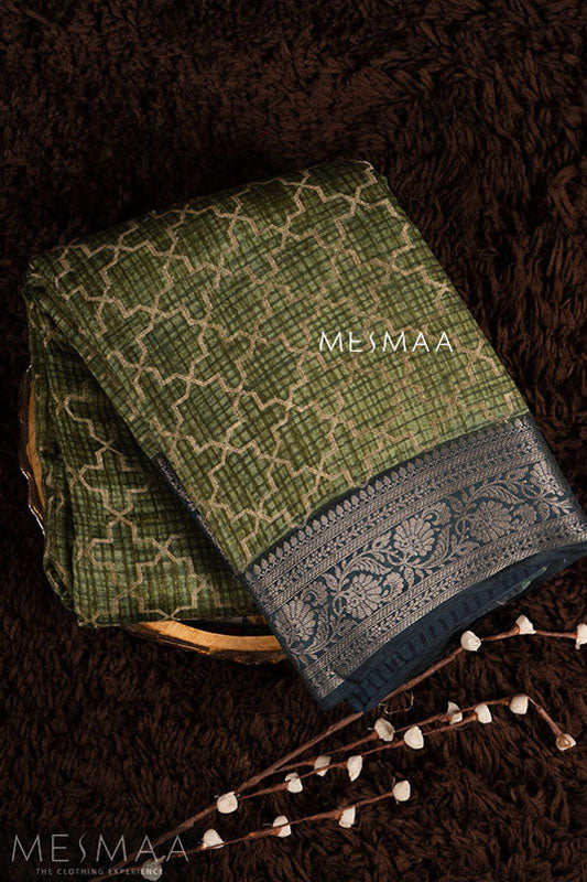 Pure duppion silk saree