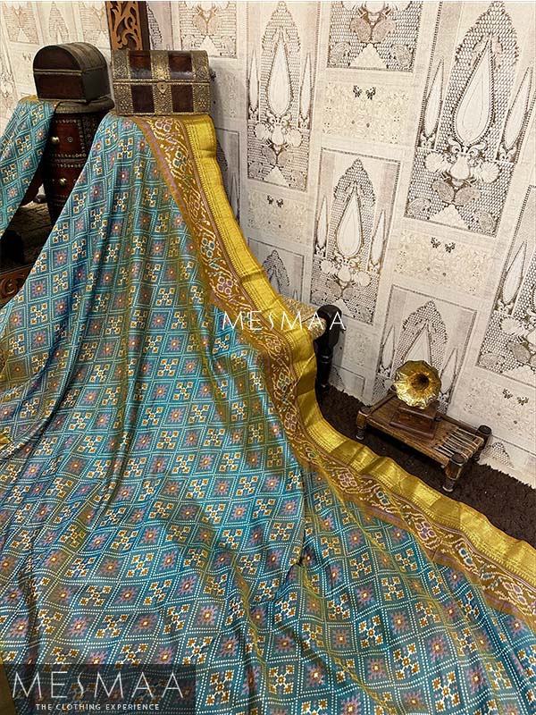 Patola printed semi silk saree