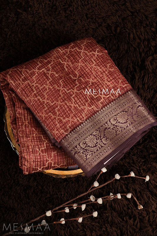 Pure duppion silk saree