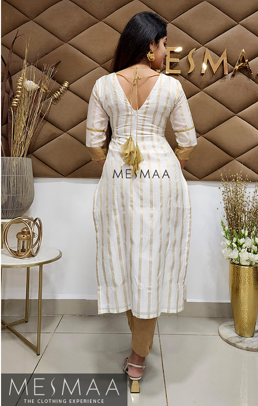 White banaras silk Kurti
