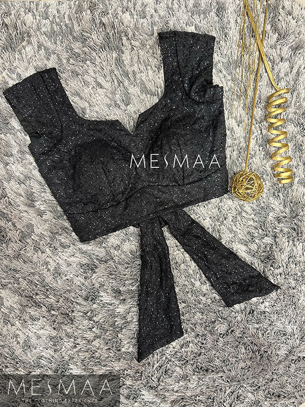 Black sequin blouse