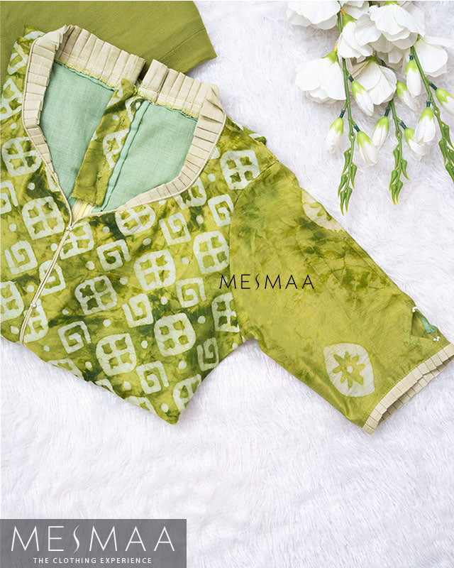 Chanderi silk with jaipur print silk suits