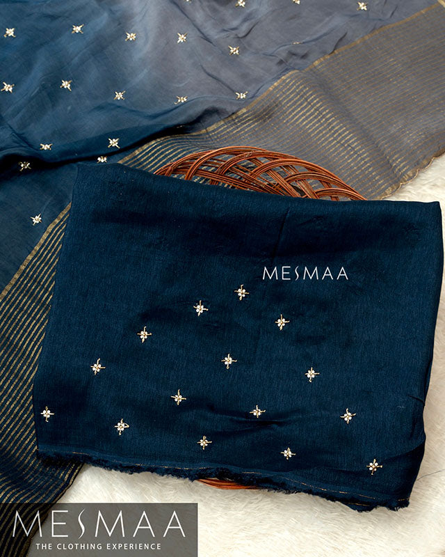 Pure chinon silk ombre sarees