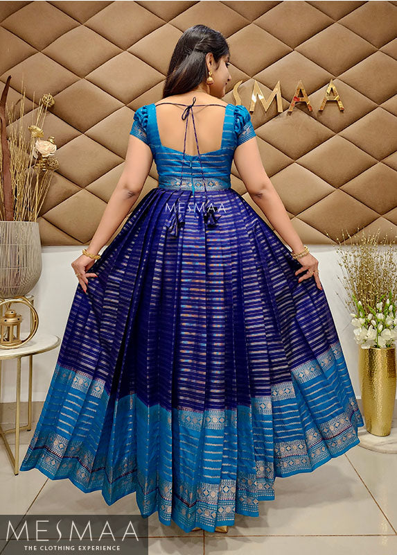 Wear Saree Gown 2018 Saree Converted To Gown Red Navy Blue Saree