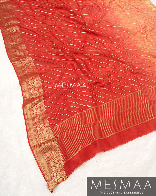 Pure chinon silk ombre sarees