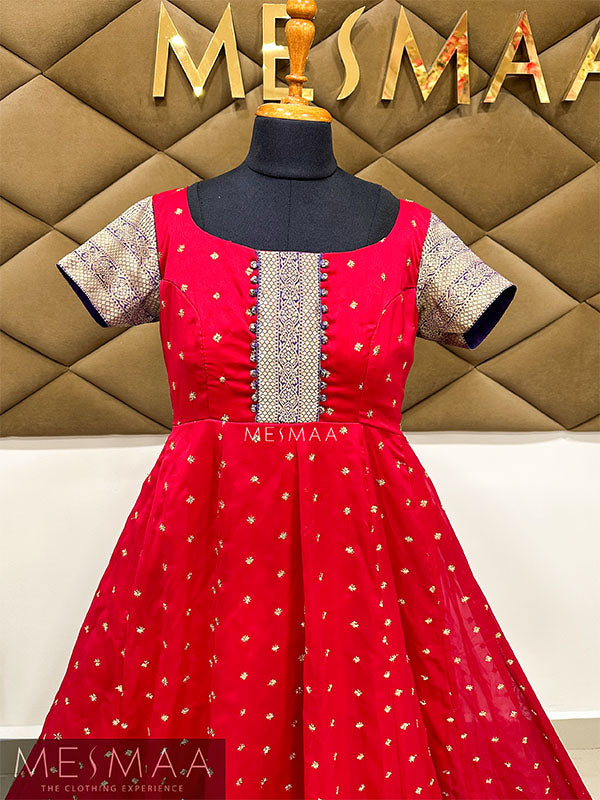 Crimson red violet gown