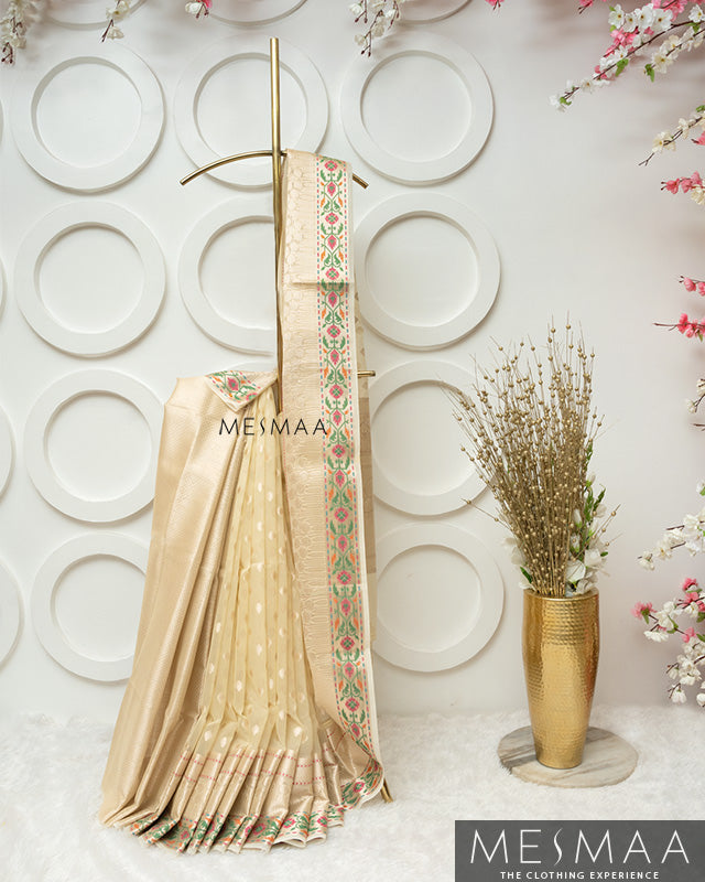 Organza Floral Printed Saree