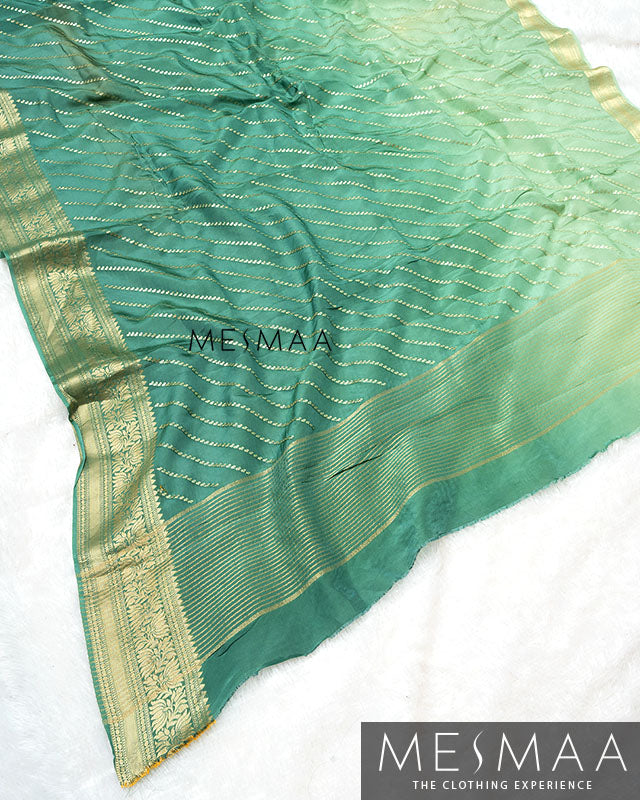 Pure chinon silk ombre sarees