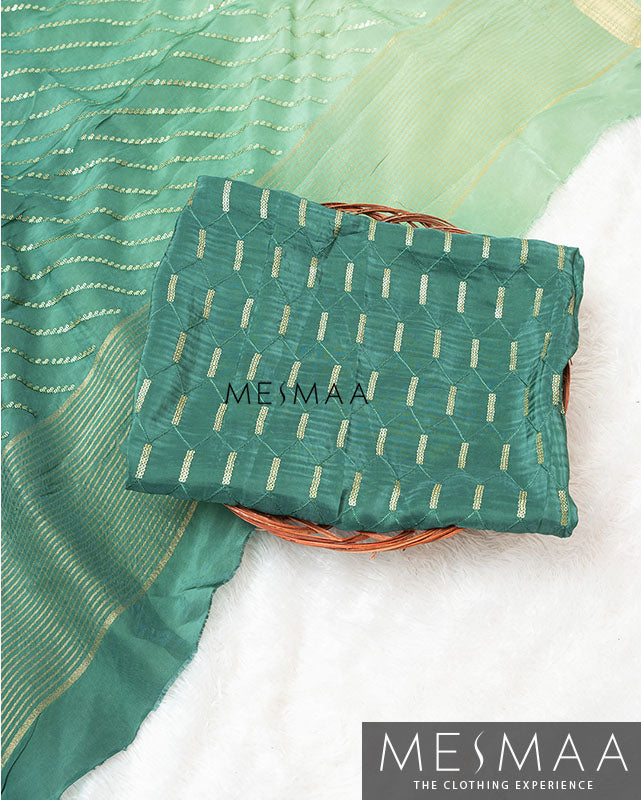 Pure chinon silk ombre sarees