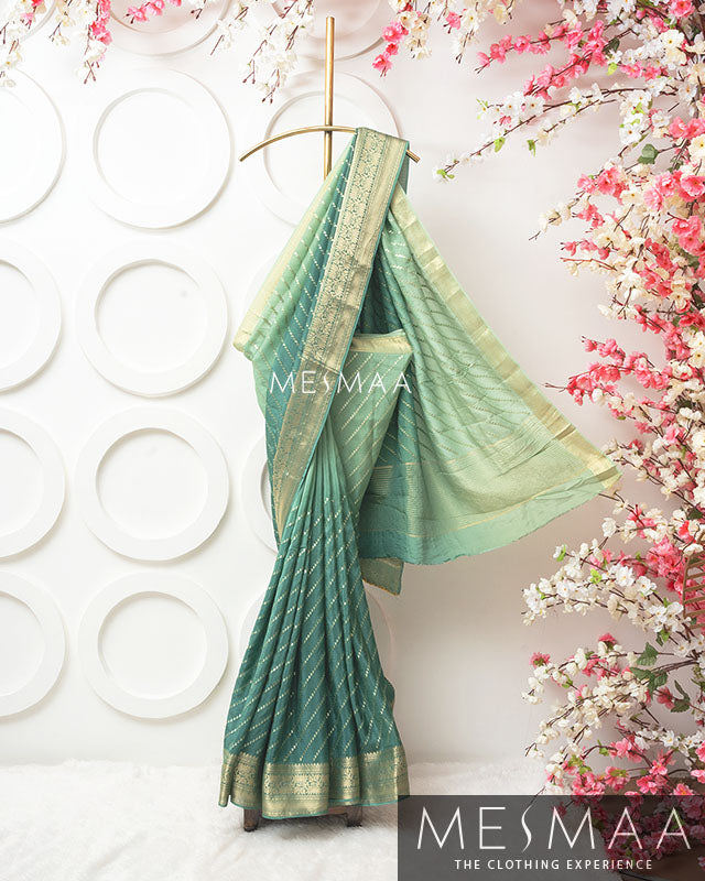 Pure chinon silk ombre sarees