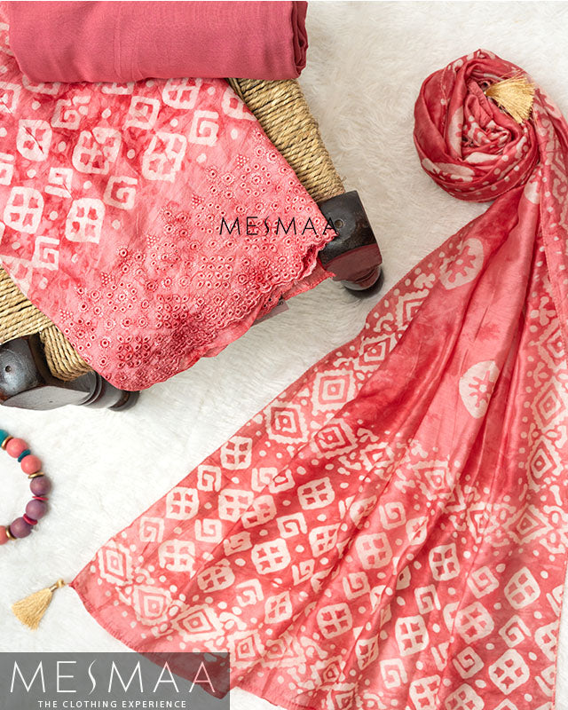 Chanderi silk with jaipur print silk suits
