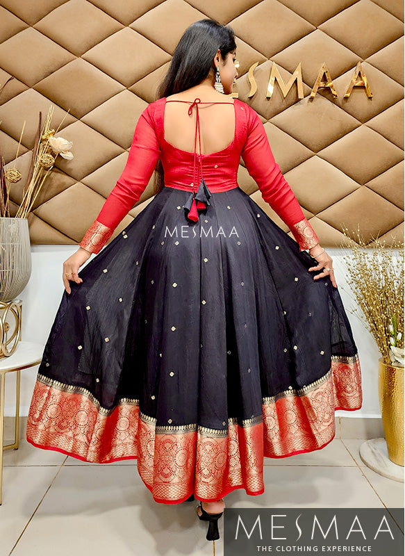 Anarkali in saree hotsell