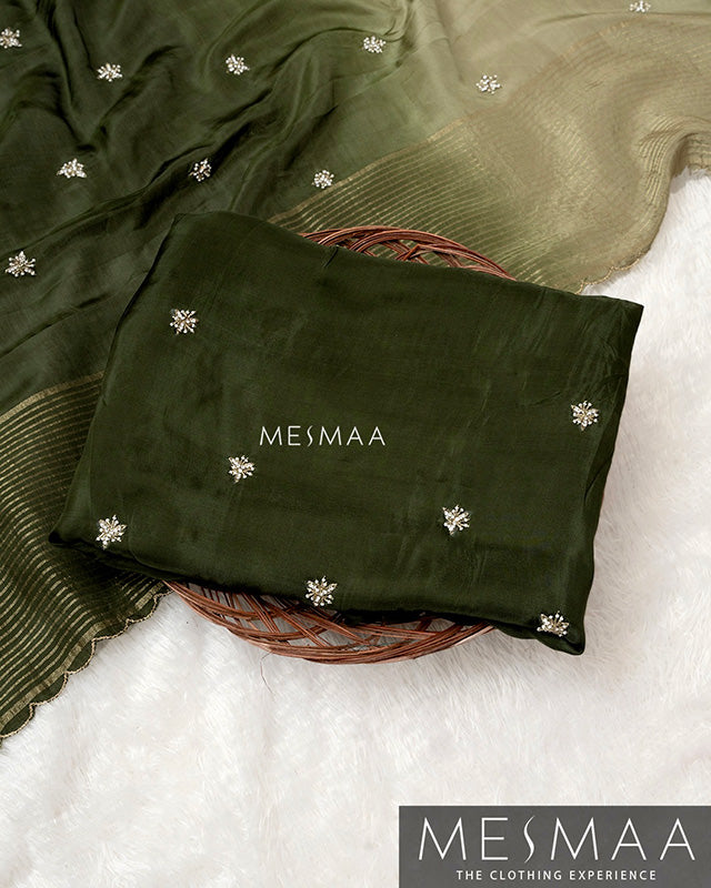 Pure chinon silk ombre sarees