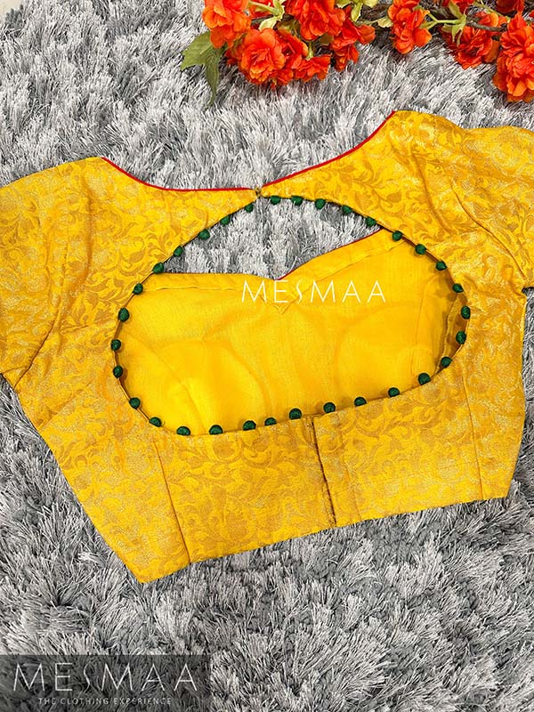 Yellow red crop top