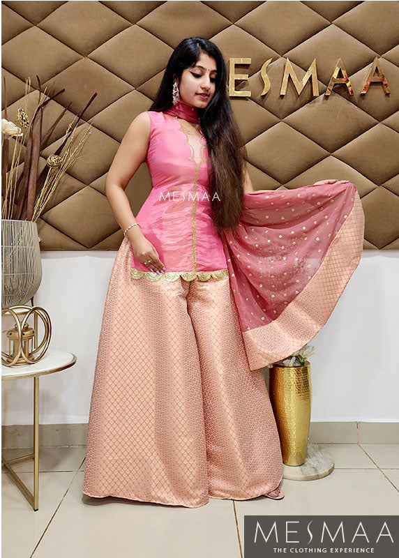 Shades of pink sharara set