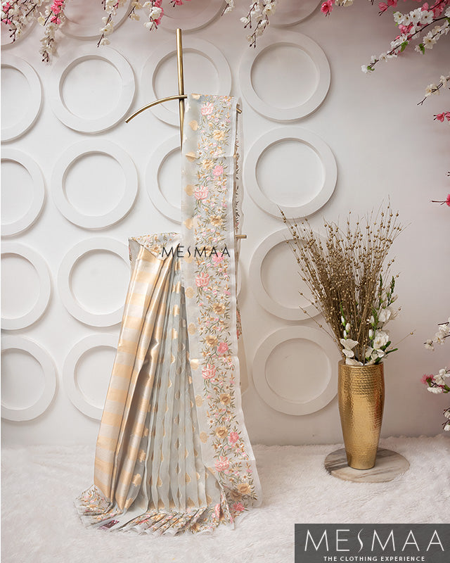 Organza Floral Printed Saree