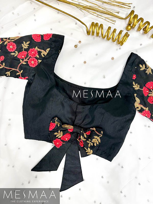 Black embroidered blouse